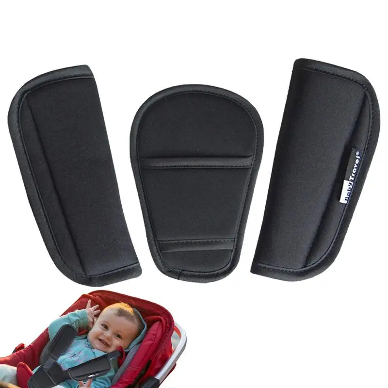 Stroller Strap Covers Three Piece Car Seats Accessories Cushion Shoulder Cushion For Stroller Pad Covers For Boy And Girl