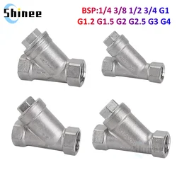 304 stainless steel internal thread filter Stainless steel thread Y-shaped filter filter valve 1/4 3/8 1/2 3/4 1 1-1/4 1-1/2 G2