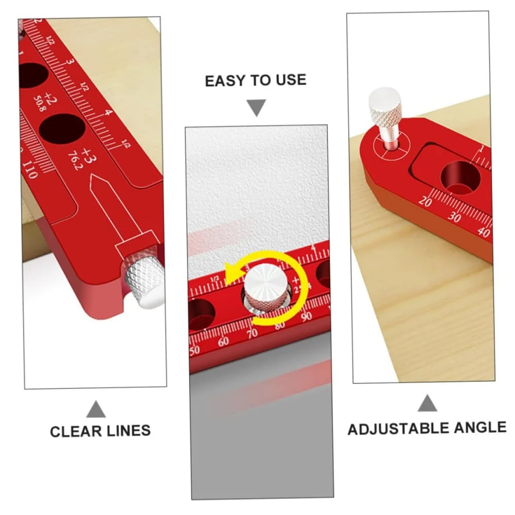 Multi-Function Scribing Tool Adjustable Woodworking  Adjustable Precise Circle Drawing Tool DIY Scriber Line Maker Aluminum Tool