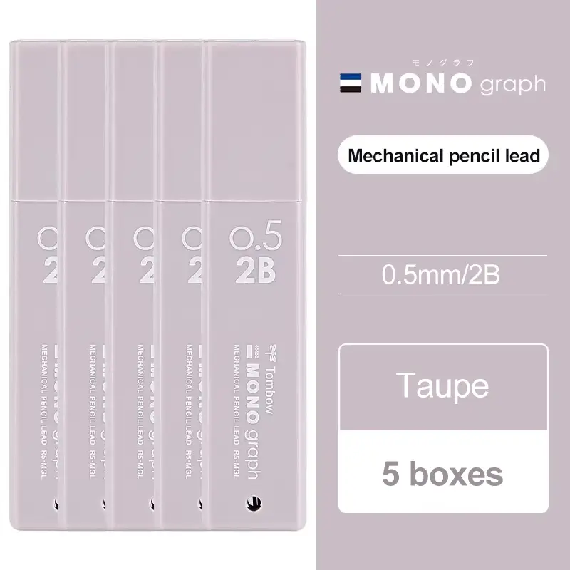 5pcs Japan Tombow Mechanical Pencil Lead MONO Graph 0.5mm Non Breakable Lead Student 2B/HB Activity Lead XCR5-MGL Art Supplies - Image 10