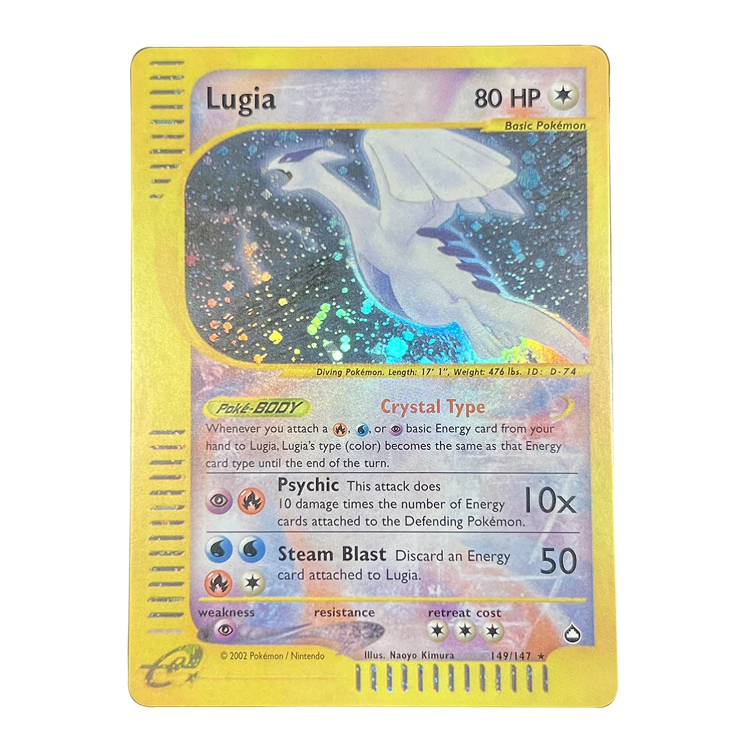 PTCG-Juego de tarjetas Flash de lámina, 1er juego, PKM, Lugia, aquápatas, Gengar, Mewtwo Expedition(EX), Charizard, juego clásico coleccionable, Gyarados