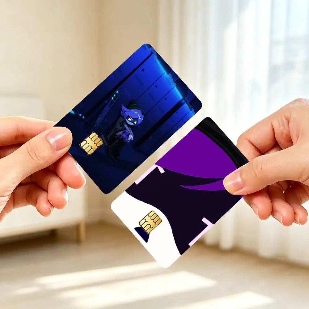 U-Uzi Doorman Animation Credit Card HD Stickers Game Card Decal Small Chip Waterproof Sticker Gift