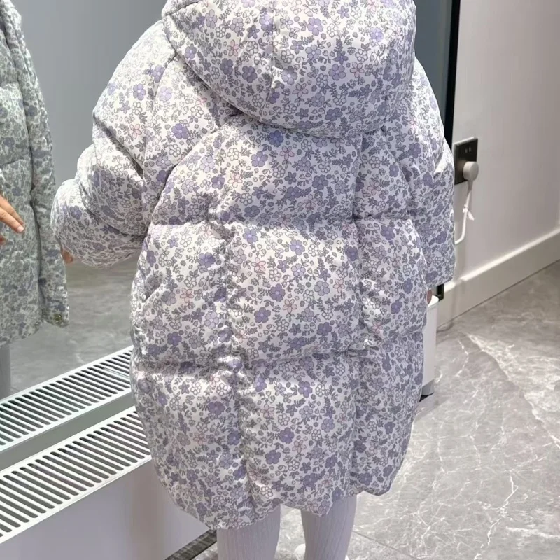 

New Winter Down Thick Warm Jacket Girls Waterproof Hooded Coat Children Outerwear Clothing Teenage Kids Parka Snowsuit 110-160CM