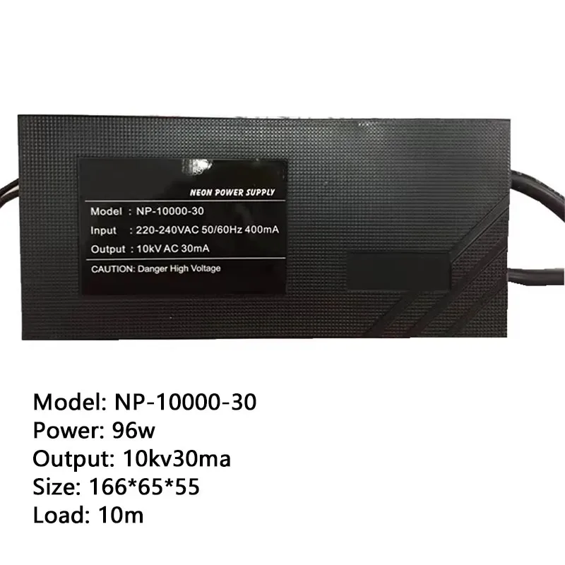 NP-10000-30 Electronic Neon Transformer Power Supply 4-10 Meters Load High Frequency High Voltage Output 10KV 30mA