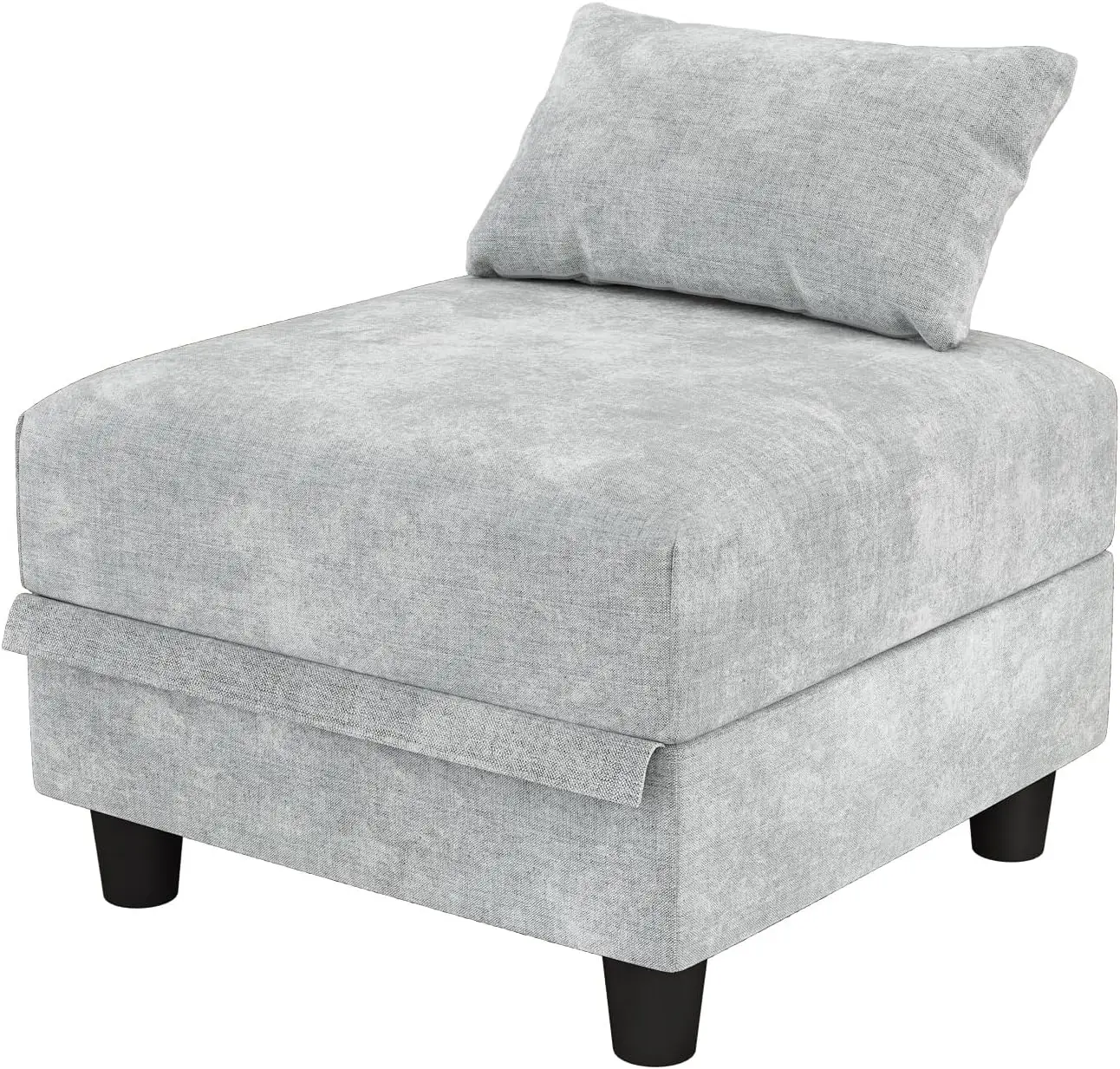 

Storage Ottoman Module for Sectional Sofa, Luxury Chenille Fabric, Free Combination, Grey