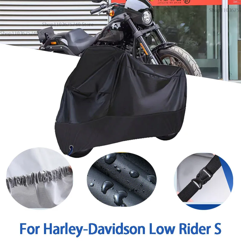 

Motorcycle Full Covers For Harley-Davidson Low Rider S Car Outdoors Sun Protection Dust No Ear Thickened Oxford Clothcover