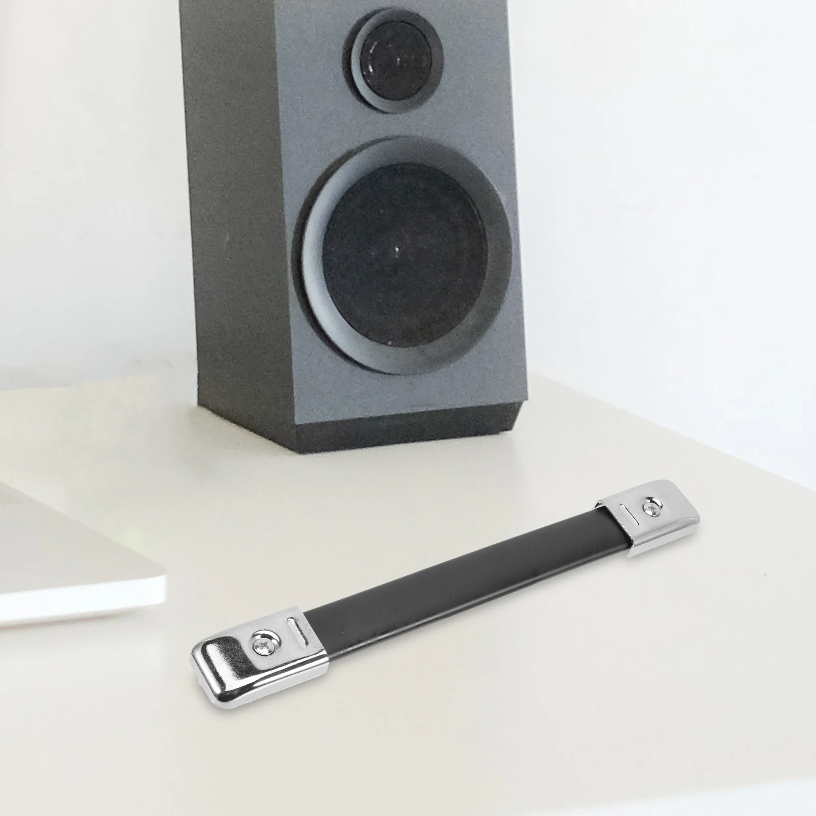 1 set 1 Set Maniglia per altoparlante nera Tirare cinturino in rame da 8 mm per sostituzione amplificatore Accessori per chitarra audio esterna Parti per altoparlanti