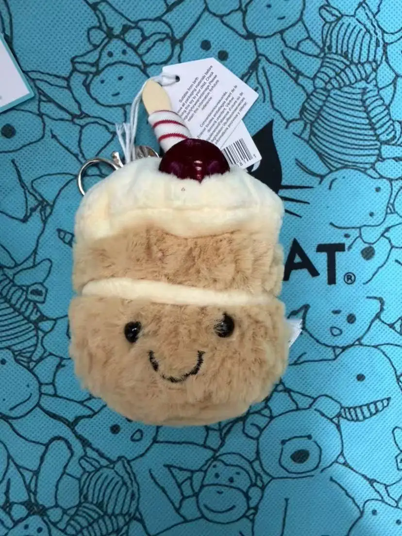 

Hot tea bag Jc Cute Plush Toy label cute girl bag charm plush toy keychain Kawaii plush toy Limited New Gift bag