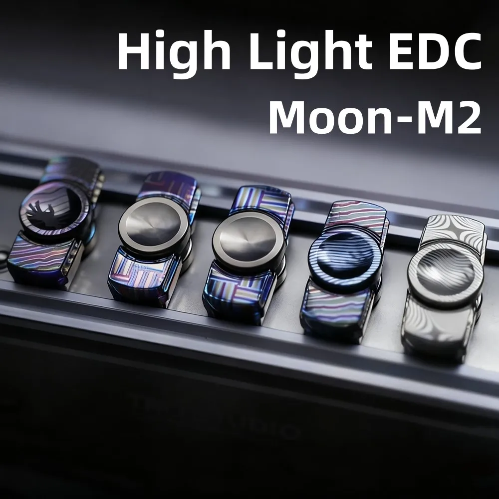 High Light EDC Moon-M2 Fidget Spinner Tungsten Anxiety Relief Gadgets Fidget Toys For Adults Handling Feel Two-Bladed Spinner