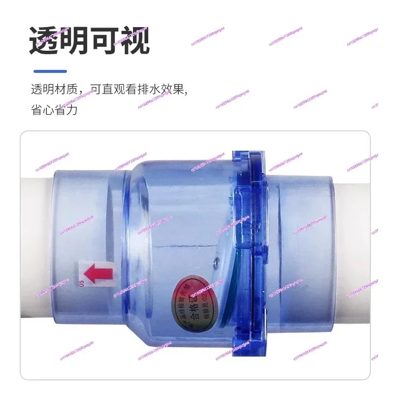 Kitchen Toilet Transparent Check Valve Anti-backflow Odor Overflow Deodorant Valve
