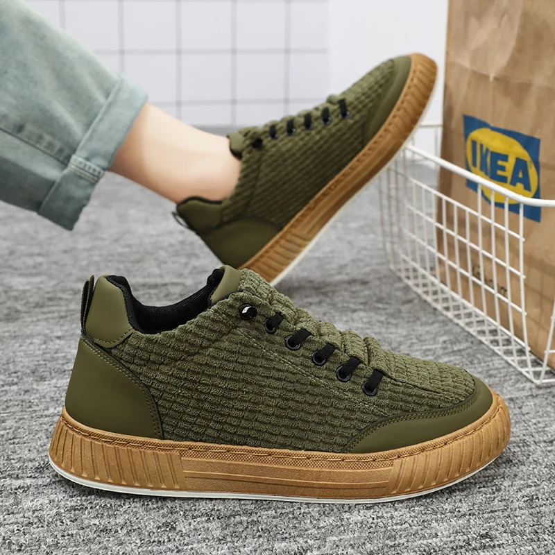 Slip On Men Casual Shoes Canvas Upper Males Sneakers Comfort 2023 Autumn Leisure Mens Dress Shoes