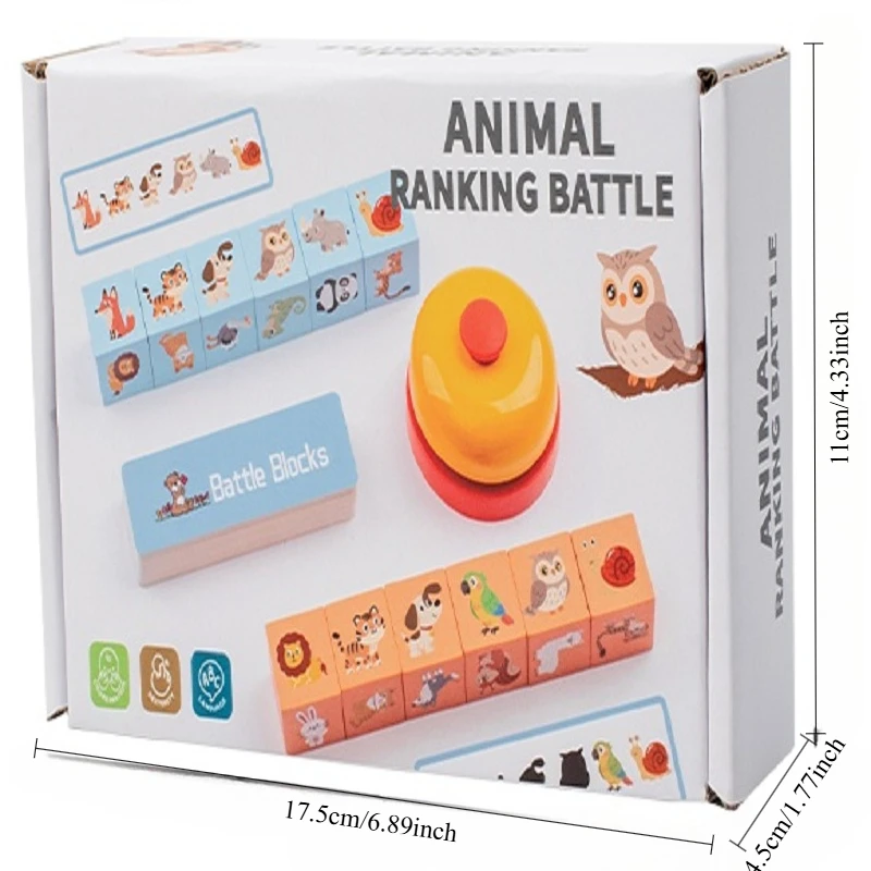 Animal Matching Sorting Battle Blocks Kids Logic Thinking Training Parent-child Interactive Board Game Educational Toy