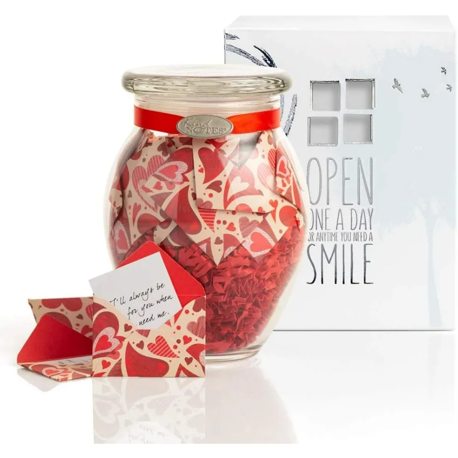 

Glass Keepsake Gift Jar with Blank Papers to WriteYourOwn Messages Perfect for Romantic Gestures Anniversary Gifts or Thoughtfu