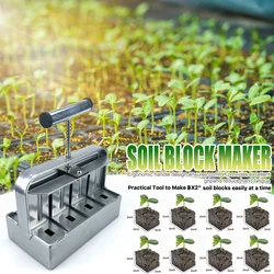 Dubbeldeks Handheld Zaailing Bodemblokmaker 2 Inch Bodemblokkeergereedschap Gebruikt Voor Het Zaaien Van Tuinbenodigdheden
