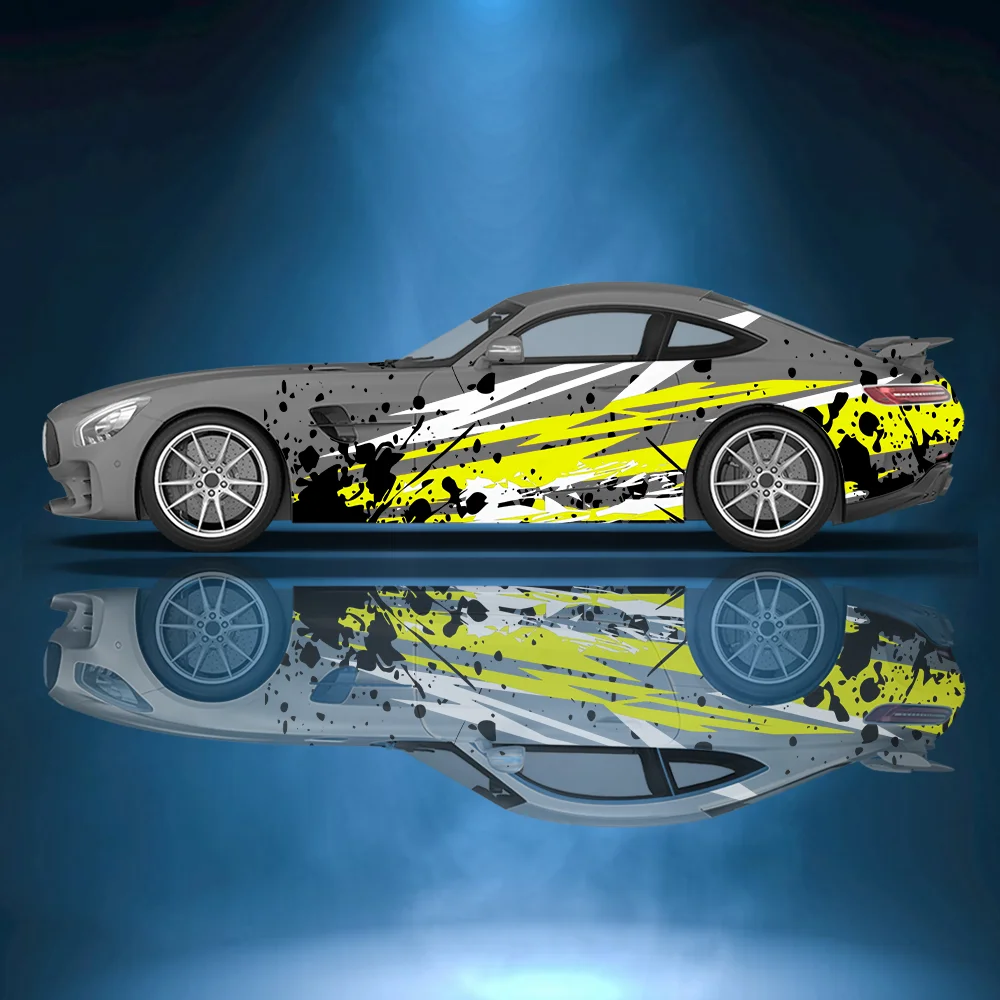 

Creative Line Color Splash Car Vinyl Wraps Decal Self-adhesive PVC Sticker Suitable for Trucks SUV Decoration Auto Accessories