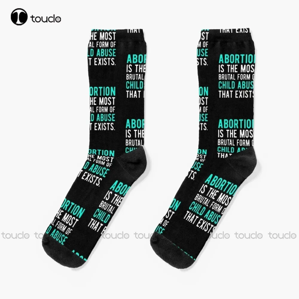 

Pro Life Anti-Abortion : Child Abuse Socks Women Workout Sockss Personalized Custom Unisex Adult Teen Youth Socks New Popular