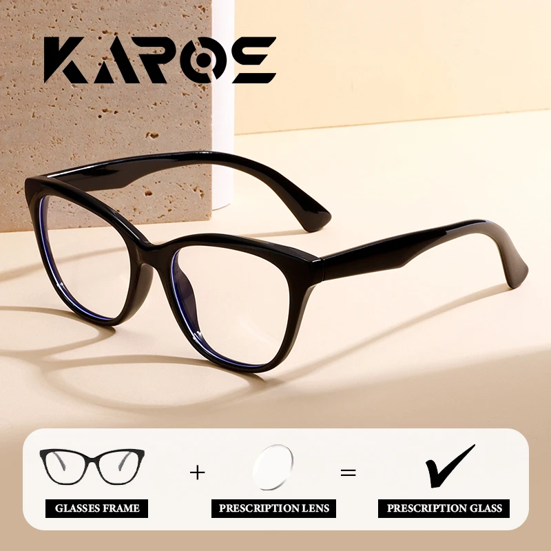 

KAROS Simple Geometric Cat Eye Progressive Prescription Glasses Fashion Women Anti Blue Light Photochromic Optical Eyeglasses