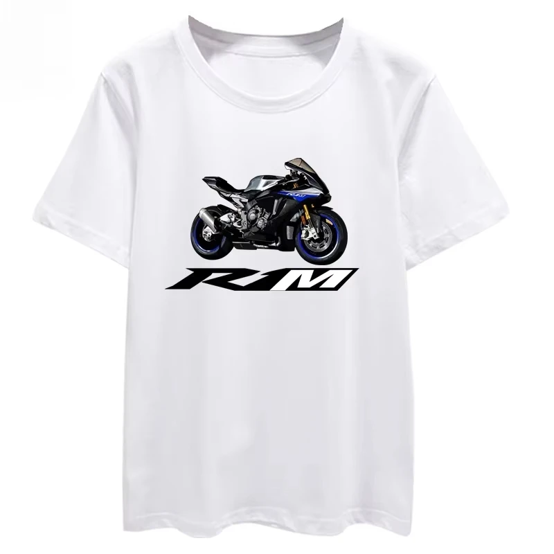 

YAMAHA Motorcycle K1M Original Printed T-shirt Summer New Motorcycle Modified Men's and Women's Large Loose Casual Cycling Top