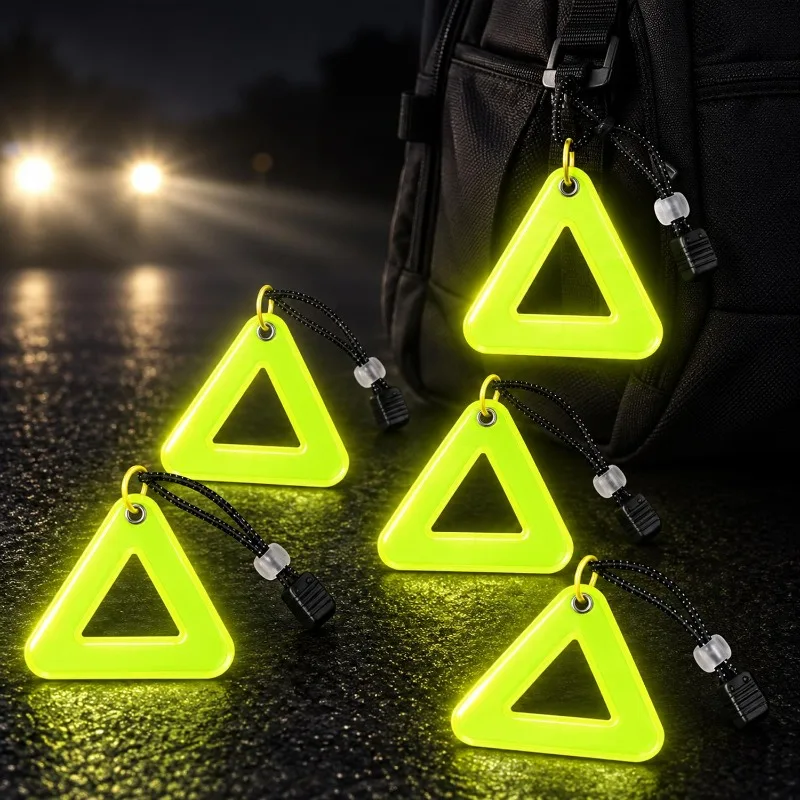 1/5Pcs Night Reflective Warning Safety Tag Commuting High Visibility Warning Pendants for Men Women Night Running Hiking Camping