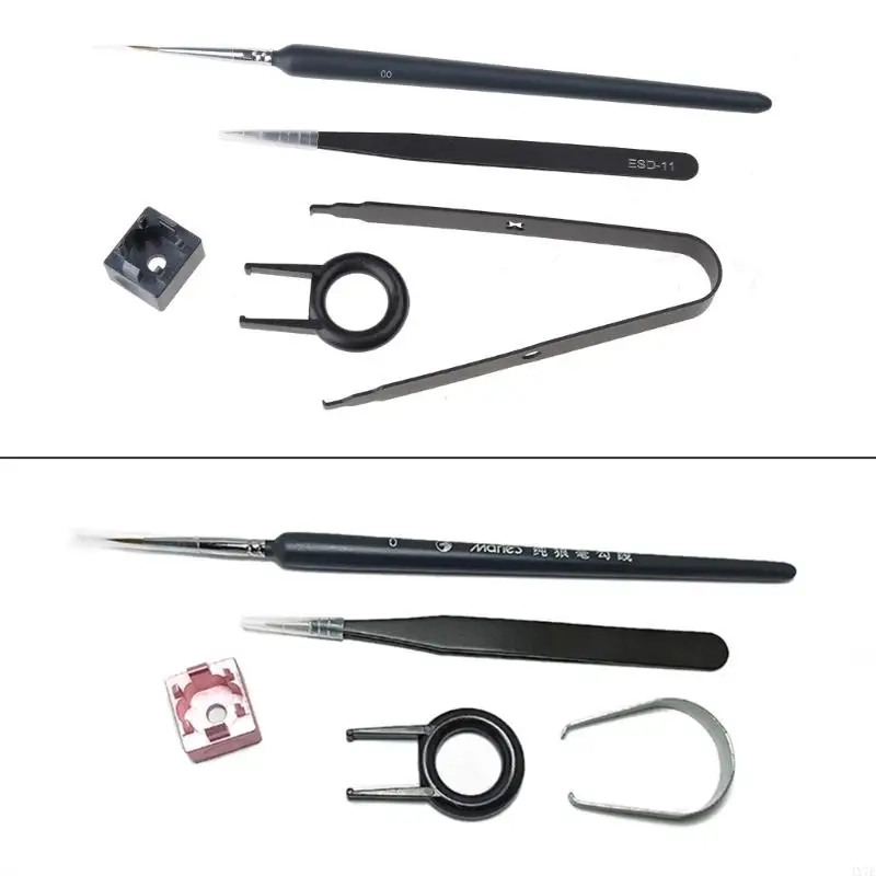 4X7E Keyboard Stem Holder Lube Pen Tool Collection for Customized MX