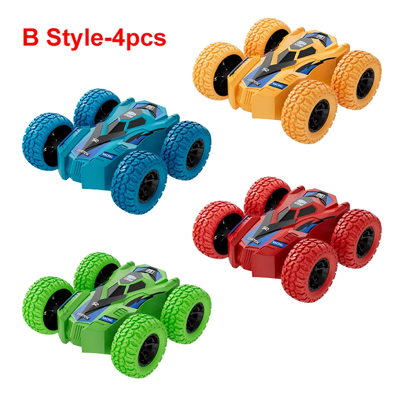 4-8er-Pack 360° ° Rotierendes Stunt-Autospielzeug – spielzeugautos mit Reibungsbetrieb, Push-and-Go-Fahrzeuge für Kleinkinder und Kinder, bestes Weihnachtsgeschenk