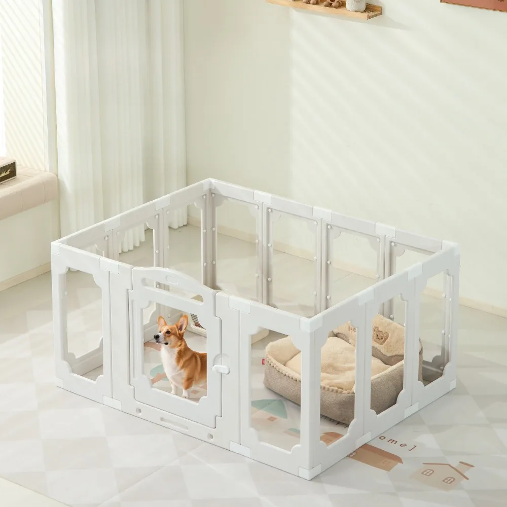 

Утолщенный акриловый домашний забор для собак, прозрачный манеж для собак, стабильный барьер для собак, износостойкие аксессуары для собак, товары