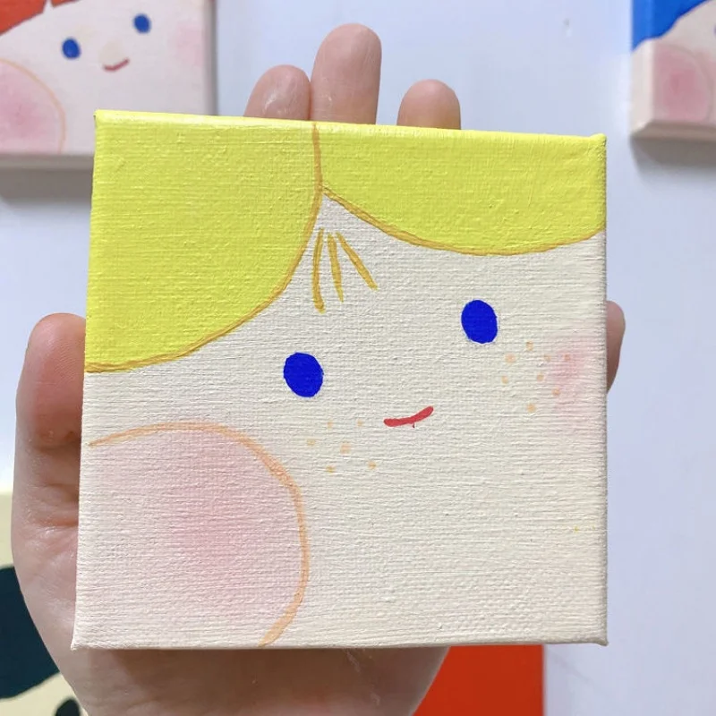 10 قطعة إطارات اللوحة الزيتية الصغيرة إطارات فنية زخرفية خشبية للمنزل جدار مكتب الديكور قماش صغير عرض الحلي