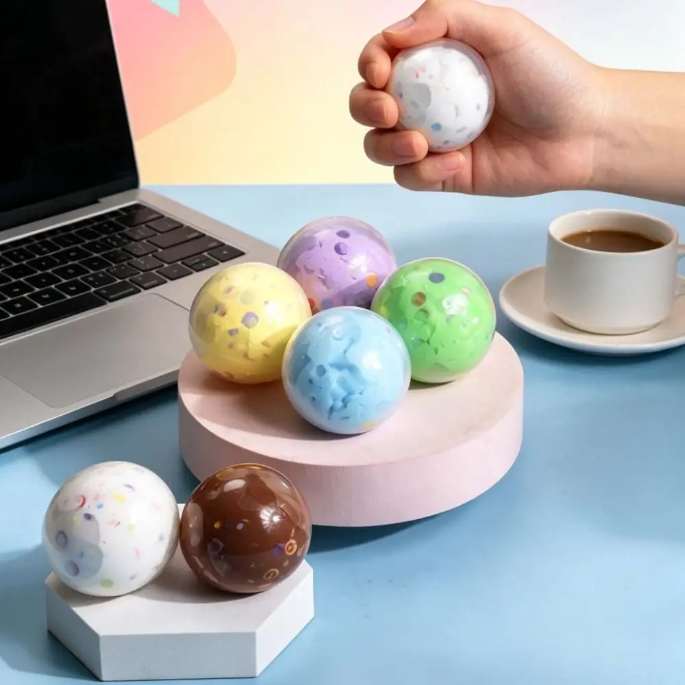 Kids Toy Crunchy Crackling Squishy Toy Sound Effects 6cm TPR Fidget Toy Kneading Comfortable Handmade Ball for Kids Adults