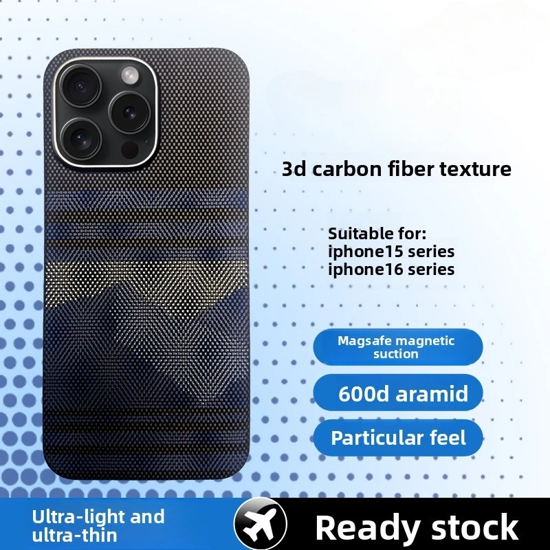 

carbon fiber magnetic mobile Kevlar mountain and galaxy high-end design suitable for iPhone 14 15 16 Pro Max