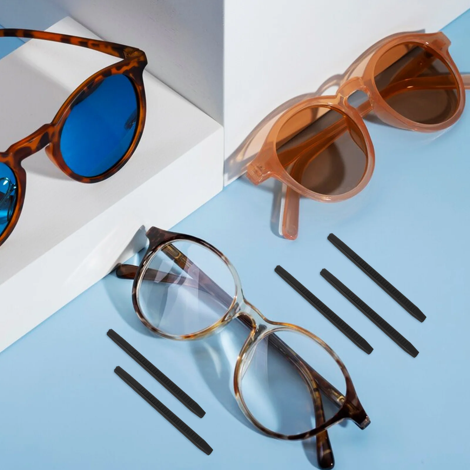 

Anti-Slip Glasses Leg Covers Non-Skid Eyeglass Ear Grips For Eyeglasses Sunglasses Reading Glasses Plastic Retainers