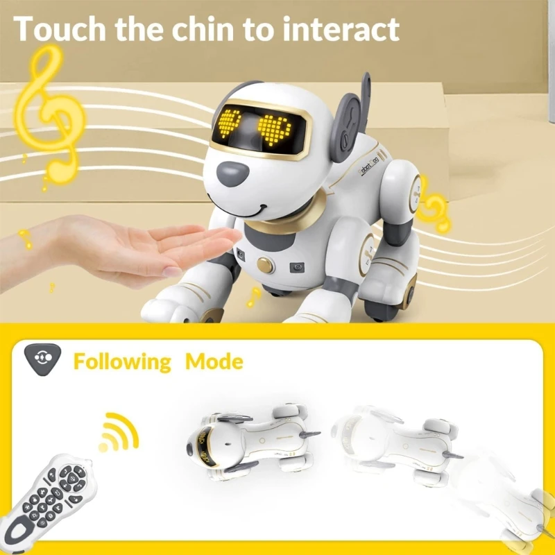 Kids Electronic Pets Singing Dancing Dog Toy Toddler Interactive Action Programming  Stunt Animals Robot for Boy Girl Gift