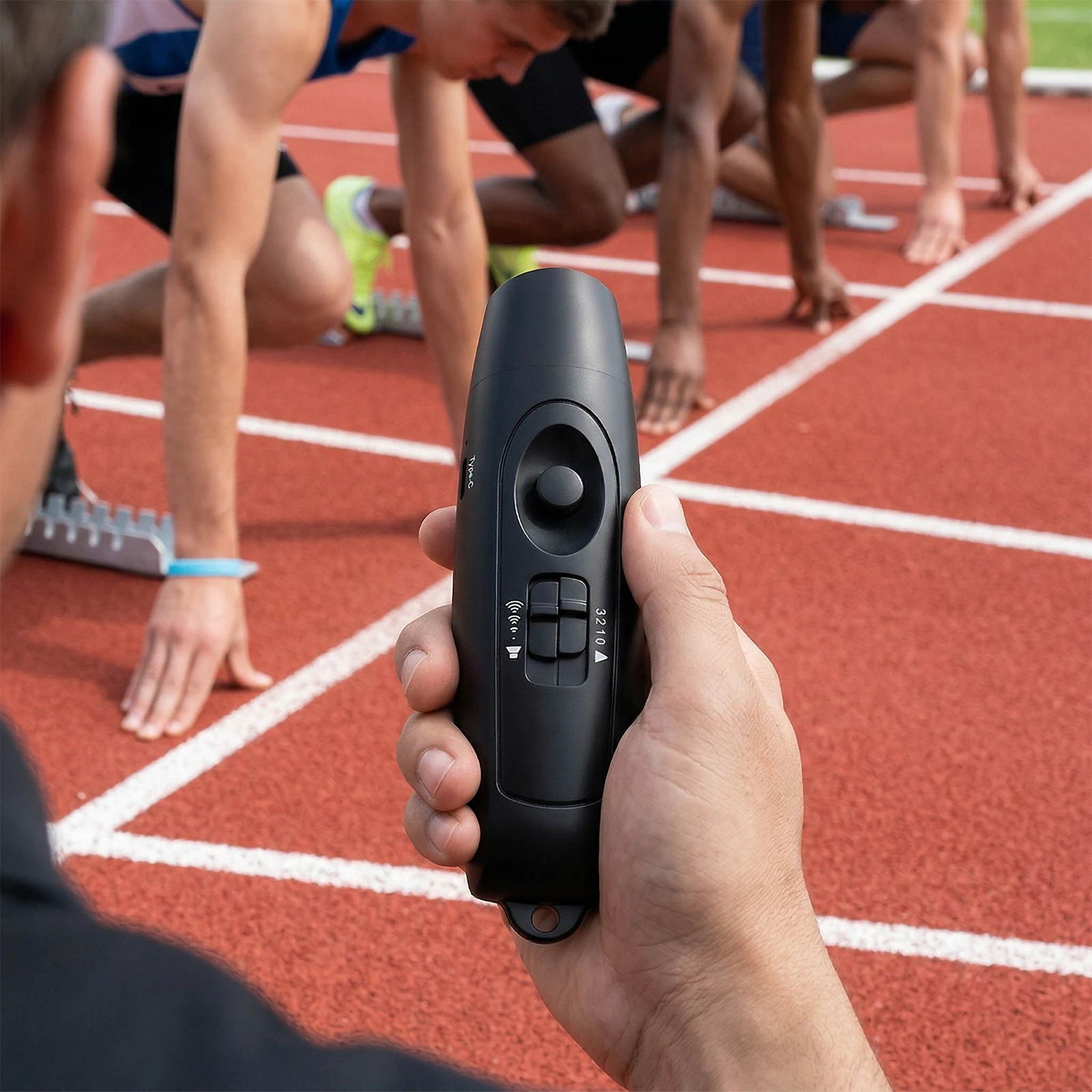 Electronic Air Bear Horn USB Charging Emergency Whistle with LED Safety Light 120-150dB Electronic Air Horn for Hiking Camping