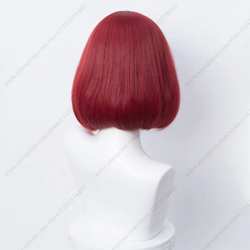 شعر مستعار لوليتا للنساء ، شعر مستعار تنكري ، قصير ، ملون ، بوبو ، مقاوم للحرارة ، شعر اصطناعي ، 35: