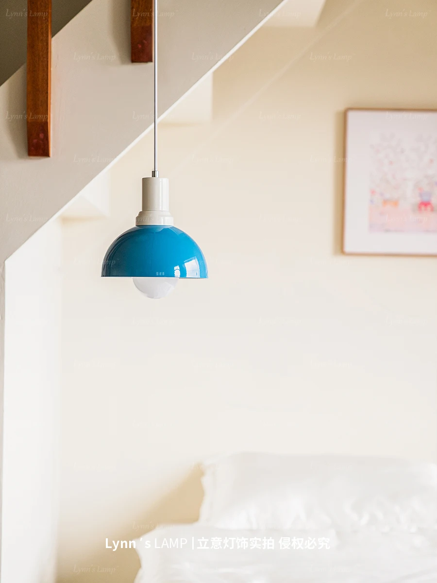 Bedroom bedside entrance chandelier flower bud room designer exquisite atmosphere single hanging line lamp