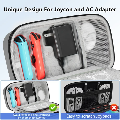 Imagen 2 del producto Estuche de transporte Compatible con Switch/OLED - Para consola y accesorios Bolsa de viaje portátil con carcasa dura