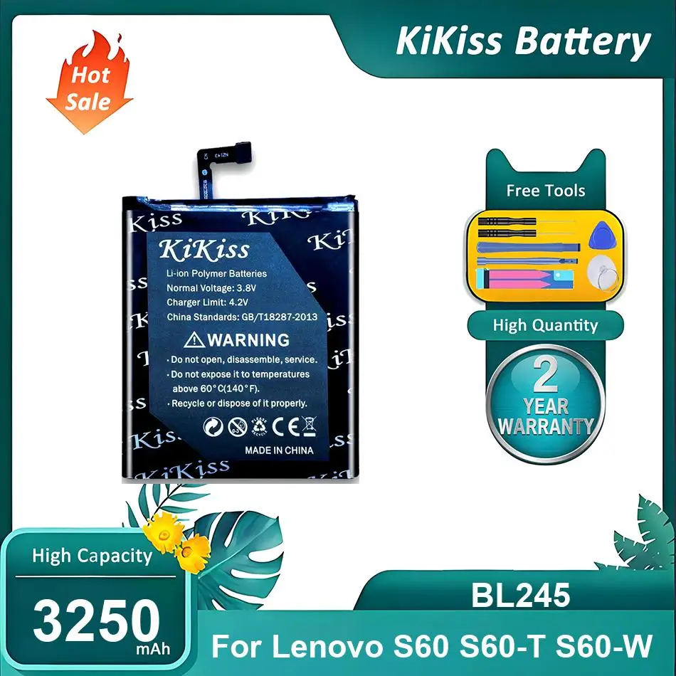 Аккумулятор KiKiss для Lenovo S60 S60-T S60-W,BL245,3250 мАч
