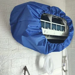 Air Conditioning Cover Washing Cover Wall Mounted Air Conditioner Cleaning Waterproof Protective Dust Cover withTightening Belt