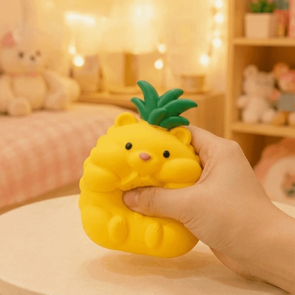TPR Material Pineapple Bear Squishy Big Slow Resilience Slow Rebound Soft Texture Imitating Pineapple