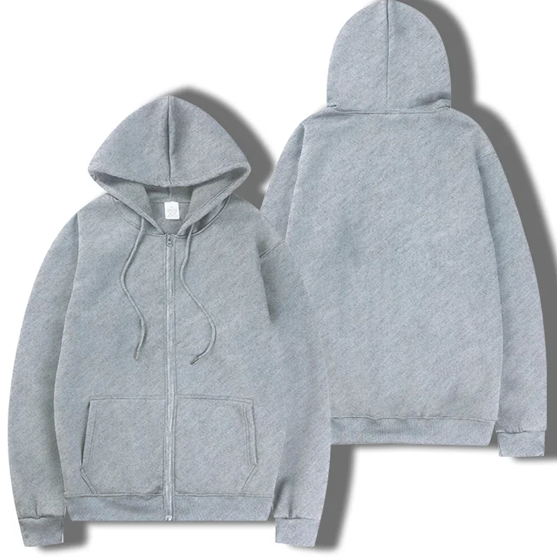 

New Men's Autumn Winter Zipper Long Sleeve Hooded Casual Fashion Loose Fit Sportwear Sweatshirt Ideal for Outdoor Activities