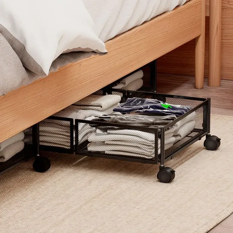 Underbed pull-out cabinet, sliding drawer,  shoe rack, storage box,  bed bottom pull-out basket, pull-out storage basket