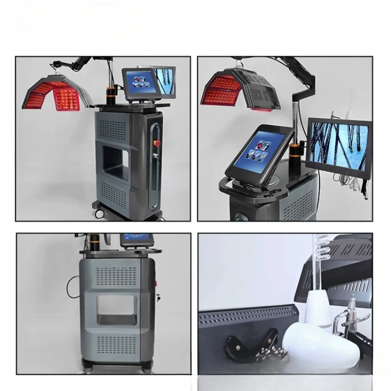 Scalp care multifunctional detector, hair follicle integrated machine, high-frequency massage laser hair generator