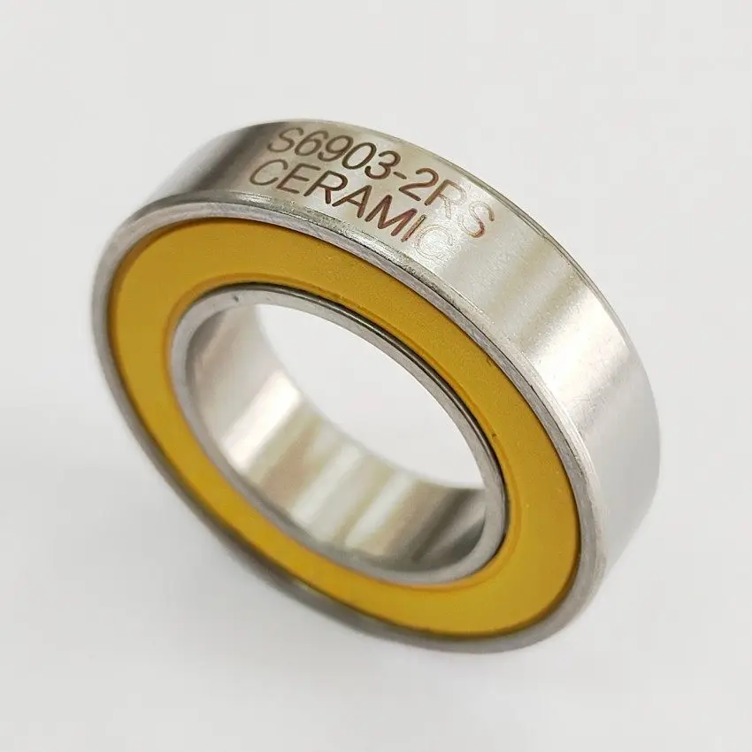 Ceramic Beads | Stainless Steel Bearings | ABEC-3 | S6903-2RS-CERAMIC (17x30x7mm)