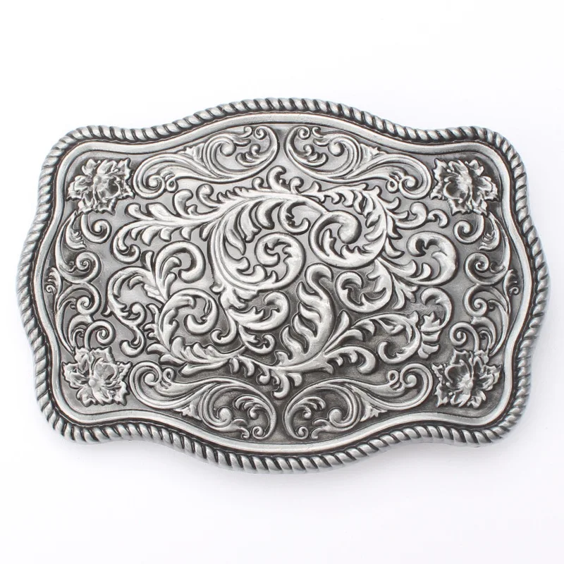 Fashion Western Ethnic Style Tang Grass Pattern Belt Buckle Accessory