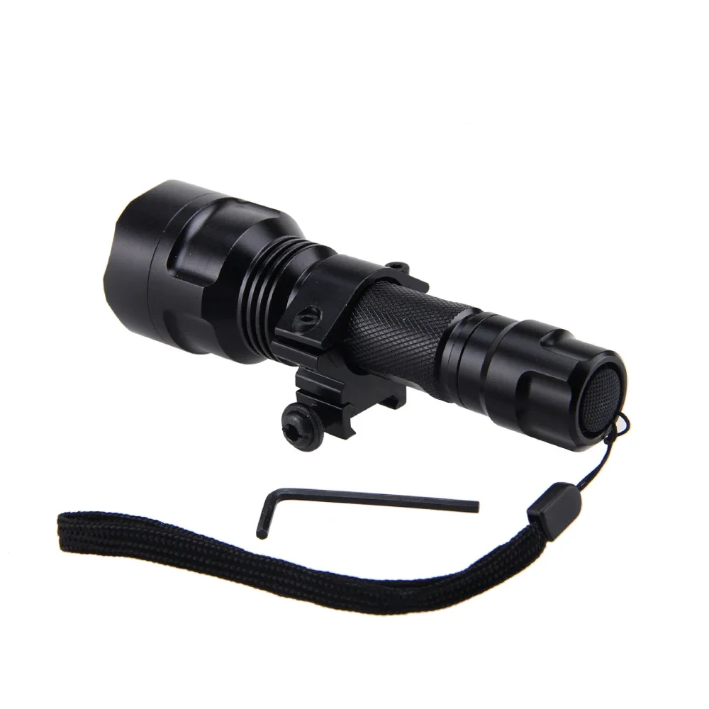 5w IR 850nm Night Vision Flashlight C8 Infrared LED Gun Light for Night Vision Device +18650+Charger+Switch+Rifle Gun Mount