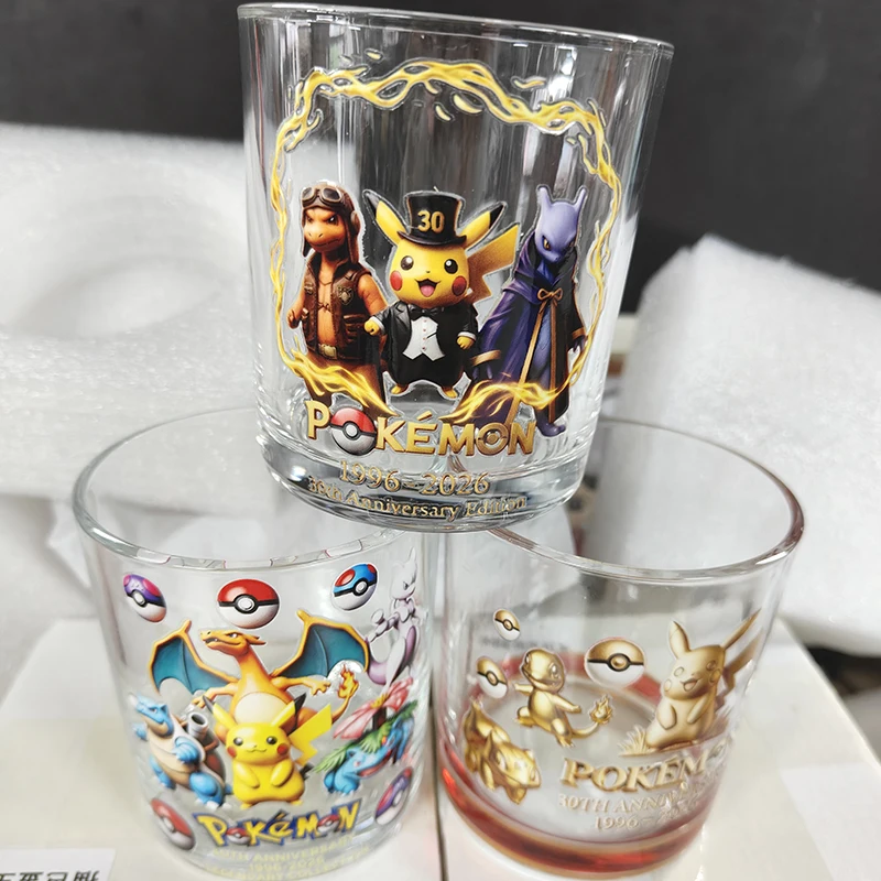 Nuevo Vaso de Whisky Conmemorativo del 30 Aniversario de Pokémon, Diseño Histórico, Vaso de Vidrio con Diseño de Retrato Vintage
