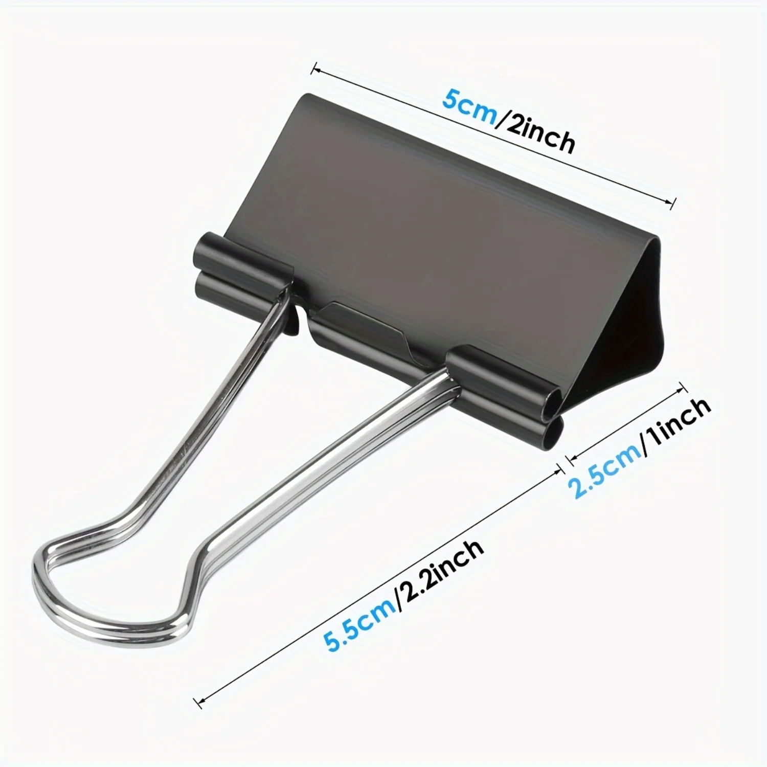 36-Piece Set of 2 Inch Giant Black Binder Clips - Heavy-Duty Paper Holders for Office Organization, Stylish and Durable