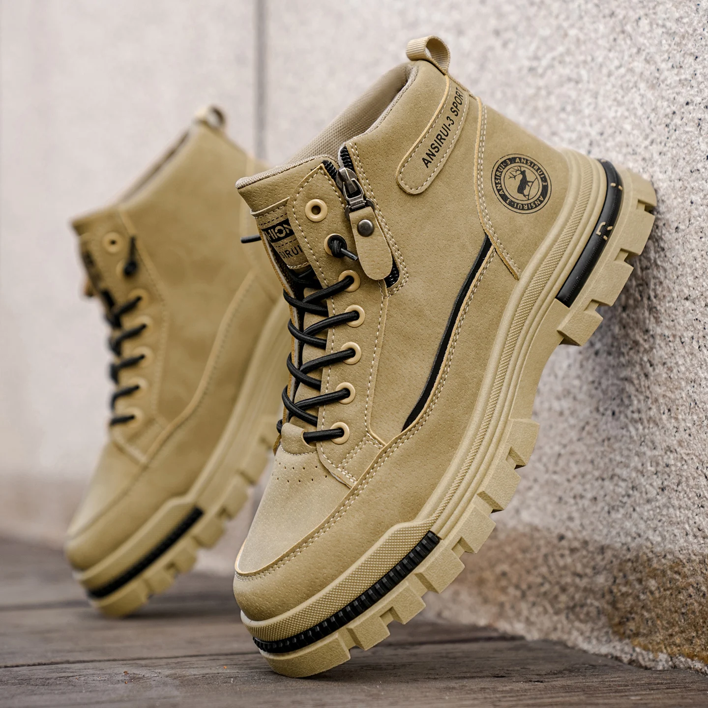 

Мужские высокие ботинки для походов, универсальные и удобные, модные повседневные спортивные кроссовки на толстой подошве для активного отдыха.