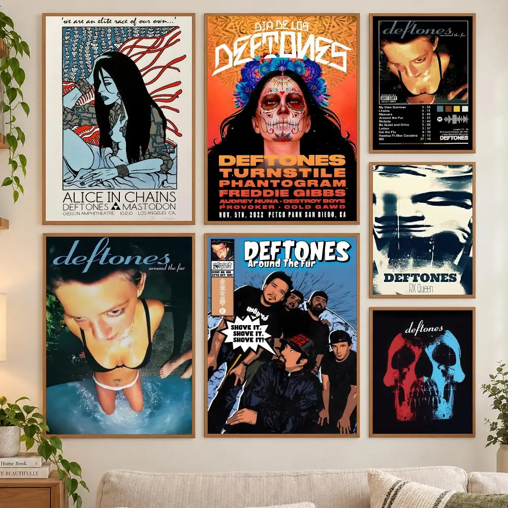 Popular Band Deftones Music Album Poster HD art sticky wall waterproof home living room bedroom bar aesthetic decoration