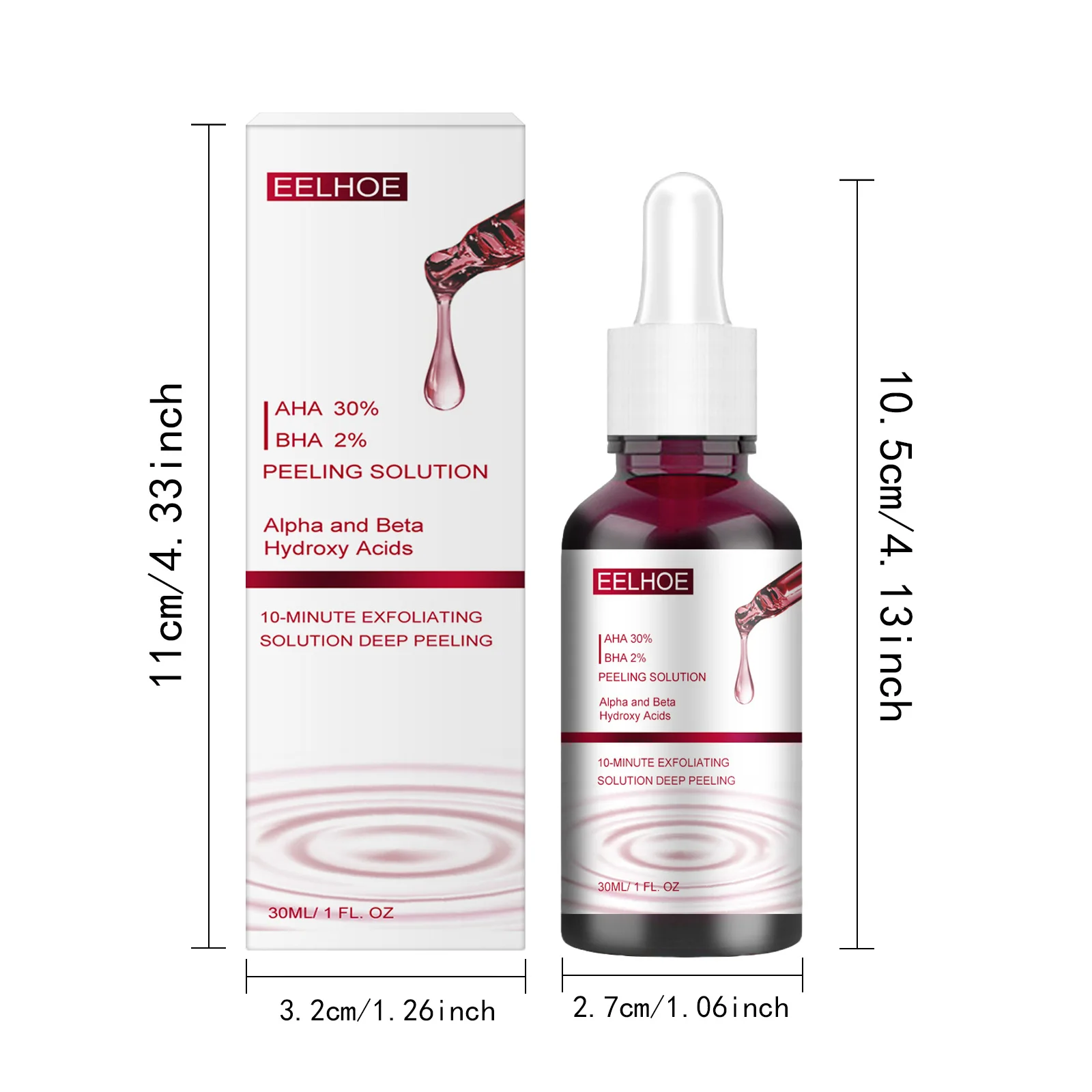 30ml Pore Shrinking Serum Salicylic Fruit Acid Essence Smooth Pores Anti  Bghten Whitening Moisturizing Skin Care Product