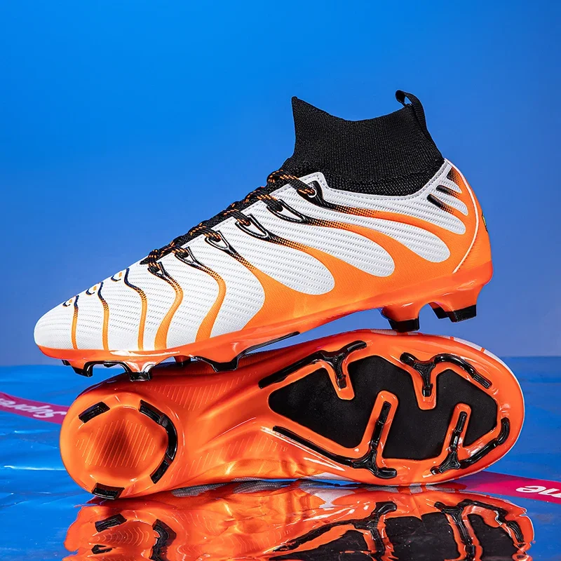 Männer Fußball Schuhe Sport FG/TF Outdoor Fußball Stiefel Training Jungen Spiel Rutschfeste Lange Spikes Stollen Indoor Futsal komfortable – Detail 4